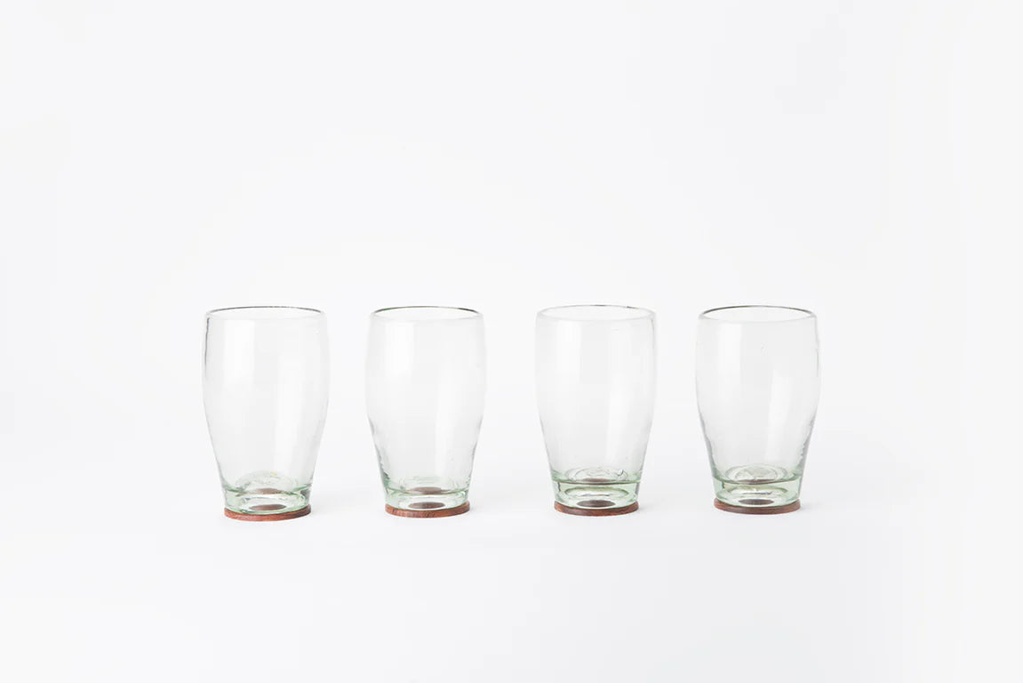 mexican blown highball glasses